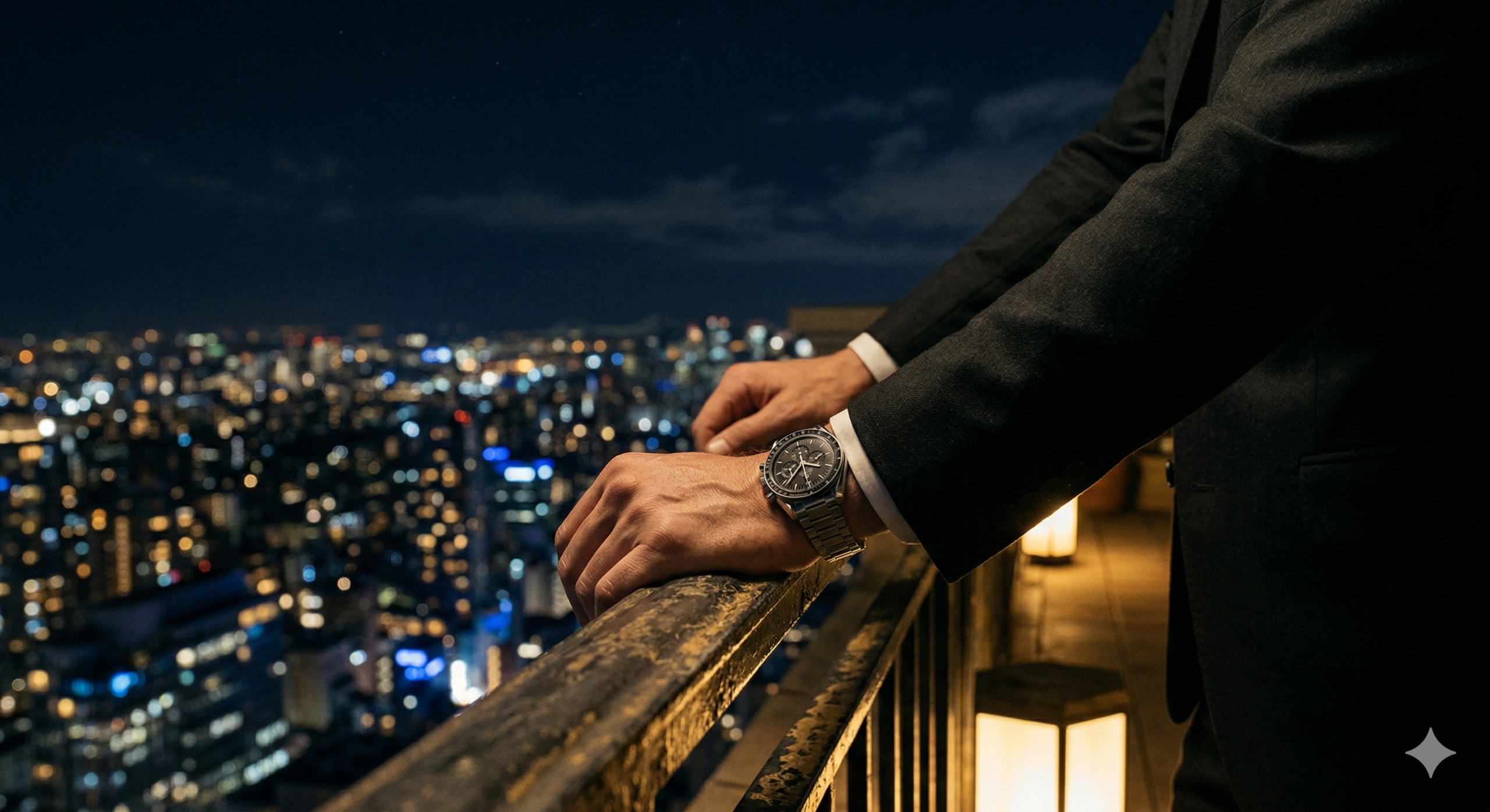 Man Looking Out Over the City